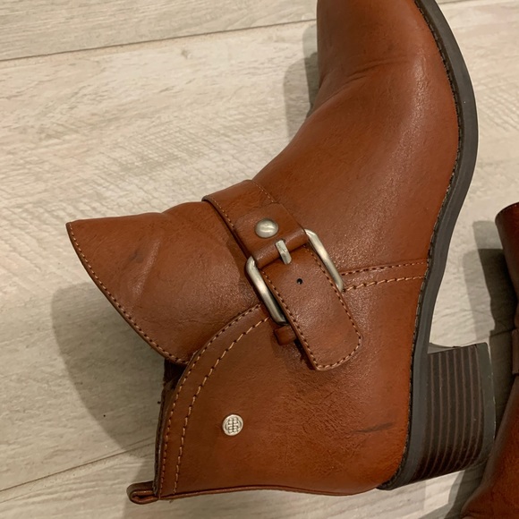 Brown Motorcycle Ankle Boots - Picture 3 of 8